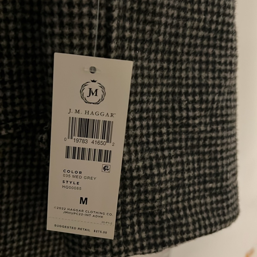 Hagger Men's Black and Gray top Coat - Picture 5 of 5